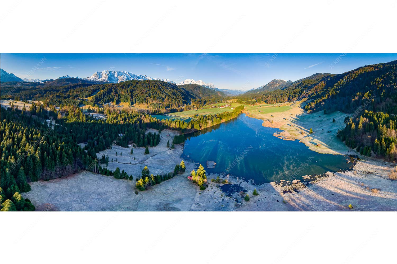 Blick übern Geroldsee zum Wank und Wettersteingebirge