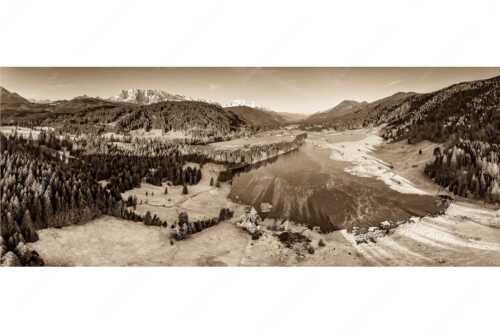 Blick übern Geroldsee zum Wank und Wettersteingebirge - Wagenbrüch - Seitenverhältnis 2,5:1 - Geroldsee - weitere Infos unter https://www.kriner-weiermann.de