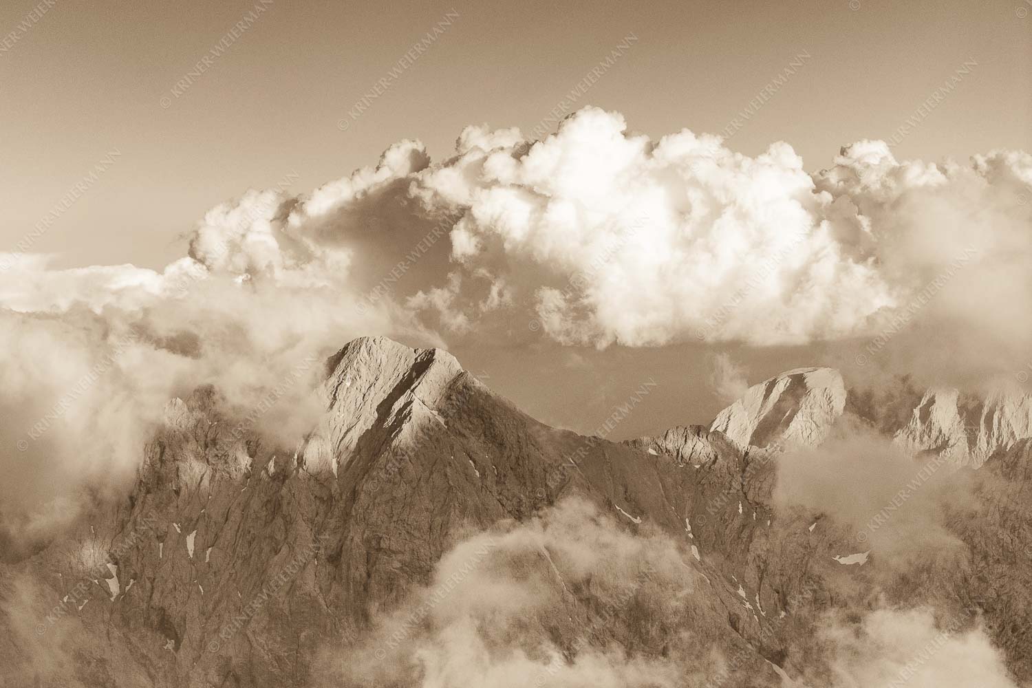 Wanner – Seitenverhältnis 3:2 — Hochwanner im Wetterstein Blick vom Jubiläumsgrat zum Hochwanner im Wettersteingebirge