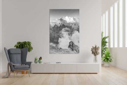 Blick vom Jubiläumsgrat zum Hochwanner im Wettersteingebirge - Wanner - Größe ca. 120x180cm, Seitenverhältnis 2:3 - Hochwanner im Wetterstein - weitere Infos unter https://www.kriner-weiermann.de