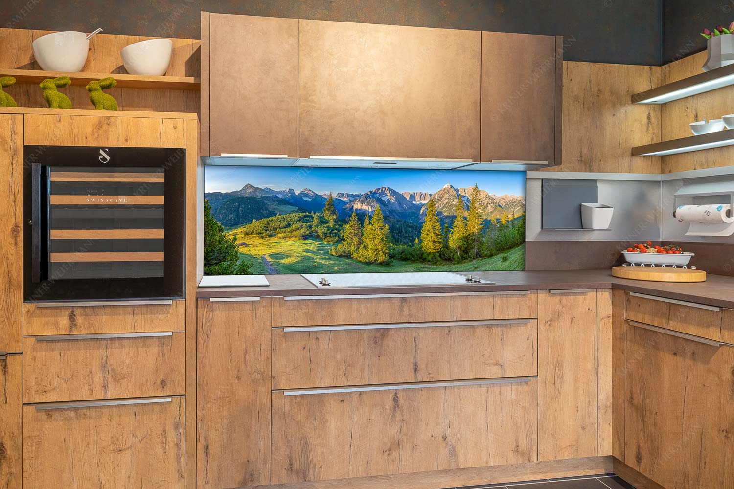 Warmes Morgenlicht – Größe ca. 180x60cm, Seitenverhältnis 3:1 — Gamsjoch und Falken im Karwendel Blick durchs Laliderertal im Karwendelgebirge - Warmes Morgenlicht - Größe ca. 180x60cm, Seitenverhältnis 3:1 - Gamsjoch und Falken im Karwendel - weitere Infos unter https://www.kriner-weiermann.de