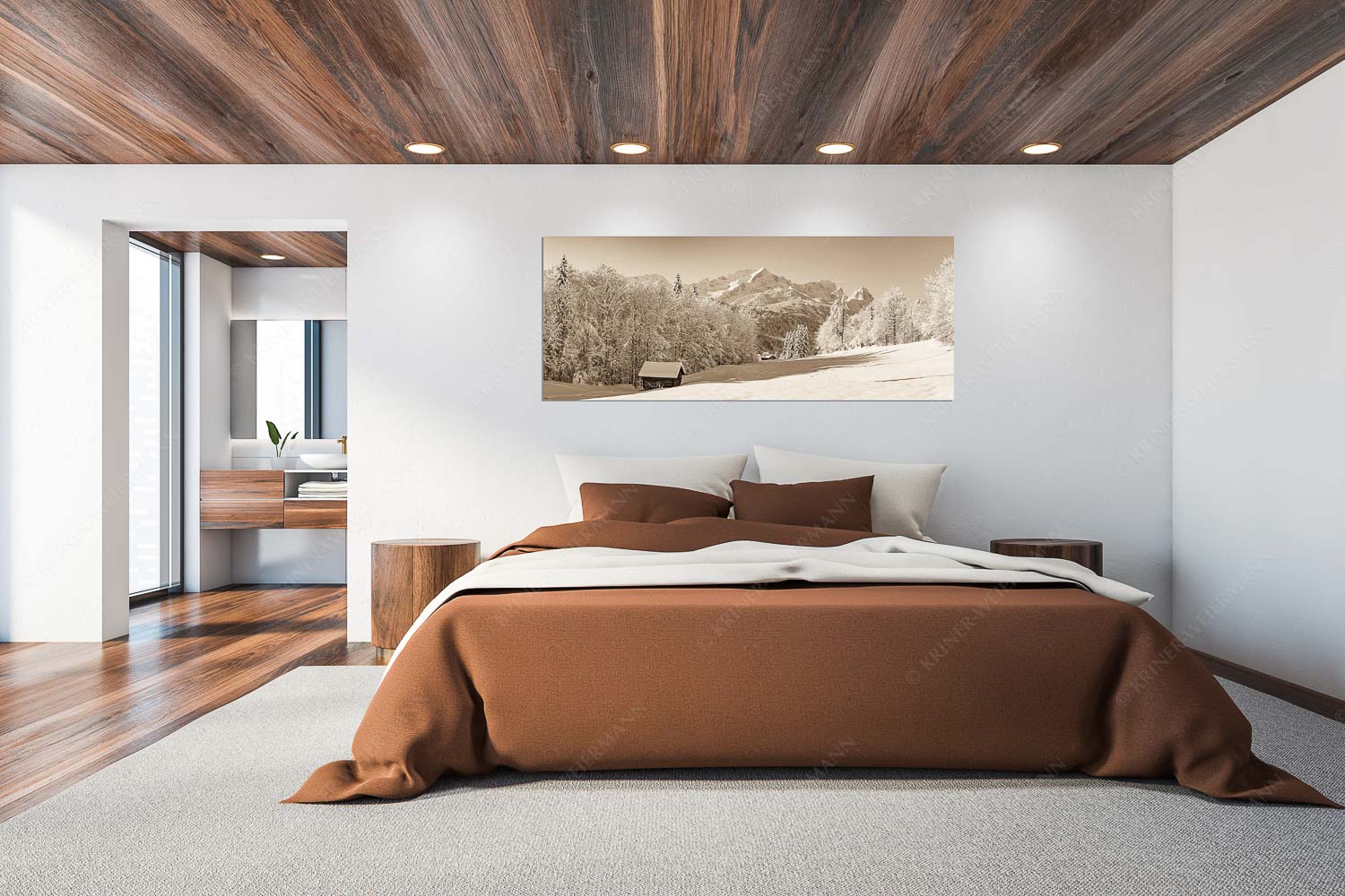 Winter im Werdenfels – Größe ca. 200x80cm, Seitenverhältnis 2,5:1 — Alpspitze Zugspitze und Waxenstein Winterlandschaft am Höfle mit Blick zum Zugspitzmassiv im Wetterstein - Winter im Werdenfels - Größe ca. 200x80cm, Seitenverhältnis 2,5:1 - Alpspitze Zugspitze und Waxenstein - weitere Infos unter https://www.kriner-weiermann.de