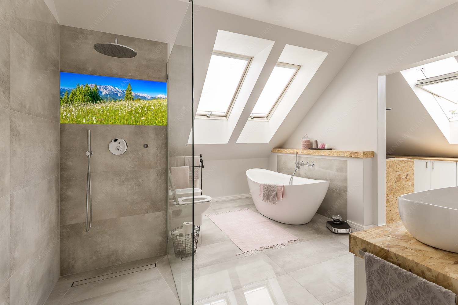 Wollgras Wiesn – Größe ca. 100x50cm, Seitenverhältnis 2:1 — Blumenwiese mit Wetterstein Blick über saftige Blumenwiese zum Wettersteingebirge - Wollgras Wiesn - Größe ca. 100x50cm, Seitenverhältnis 2:1 - Blumenwiese mit Wetterstein - weitere Infos unter https://www.kriner-weiermann.de