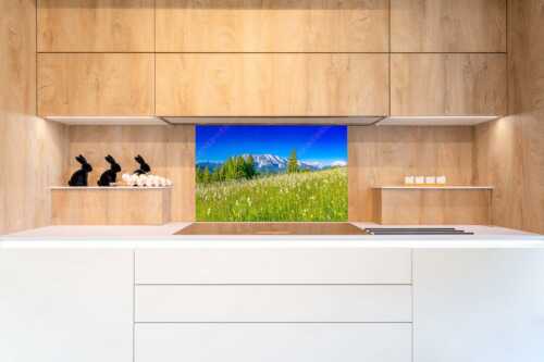 Blick über saftige Blumenwiese zum Wettersteingebirge - Wollgras Wiesn - Größe ca. 90x60cm, Seitenverhältnis 3:2 - Blumenwiese mit Wetterstein - weitere Infos unter https://www.kriner-weiermann.de