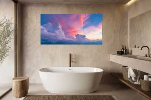 Vorbeiziehende Gewitterstimmung im Karwendel- und Wettersteingebirge - Zieht vorbei - Größe ca. 180x90cm, Seitenverhältnis 2:1 - Gewitter und Wolkenstimmung - weitere Infos unter https://www.kriner-weiermann.de