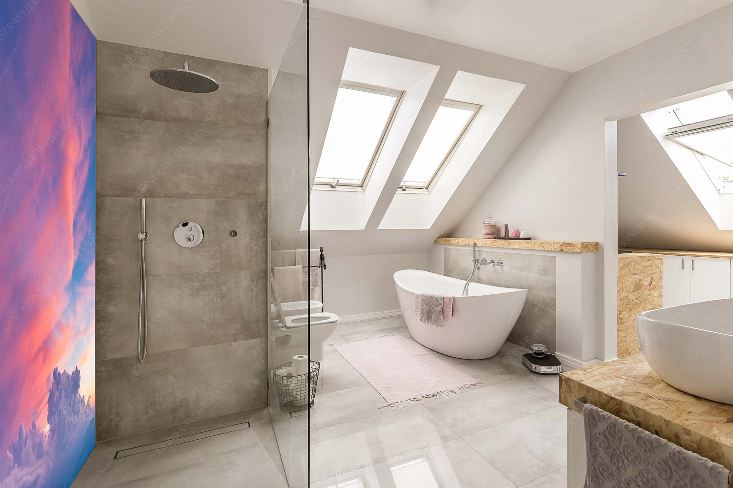 Vorbeiziehende Gewitterstimmung im Karwendel- und Wettersteingebirge - Zieht vorbei - Größe ca. 150x225cm, Seitenverhältnis 2:3 - Gewitter und Wolkenstimmung - weitere Infos unter https://www.kriner-weiermann.de