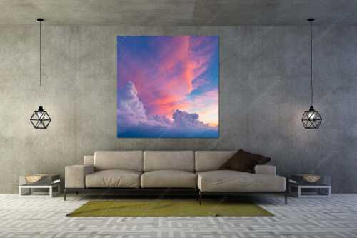 Vorbeiziehende Gewitterstimmung im Karwendel- und Wettersteingebirge - Zieht vorbei - Größe ca. 160x160cm, Seitenverhältnis 1:1 - Gewitter und Wolkenstimmung - weitere Infos unter https://www.kriner-weiermann.de