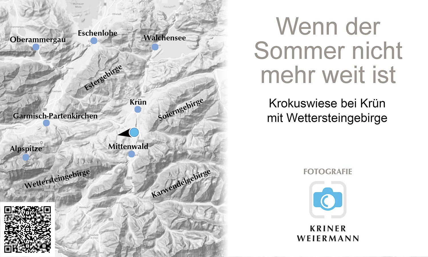 Krokuswiese bei Krün mit Wettersteingebirge - Wenn der Sommer nicht mehr weit ist - 
