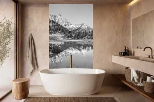 Fönige Morgenstimmung an der Fereineralm zwischen Soiern- und Karwendelgebirge - Klare Kante - Wandbild - Größe ca. 160x240cm, Seitenverhältnis 2:3 - Fereineralm im Karwendel - weitere Infos unter https://www.kriner-weiermann.de