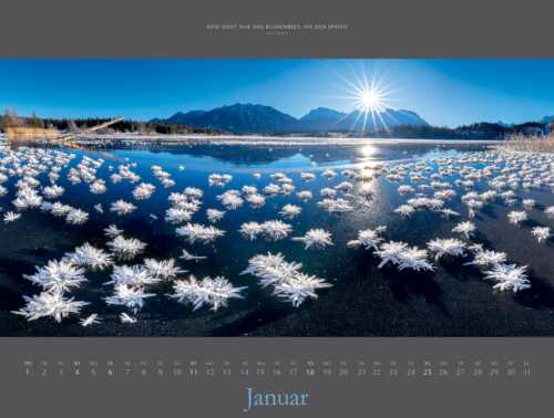 Bildkalender Wandkalender für das Jahr 2026 - JANUAR - Augenblicke zwischen Karwendel und Zugspitze - Kriner-Weiermann Werdenfels Kalender 2026