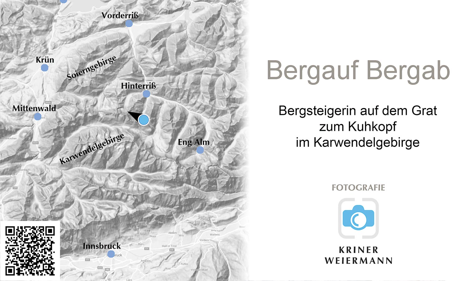 Bergsteigerin auf dem Grat zum Kuhkopf im Karwendelgebirge - Bergauf Bergab - 
