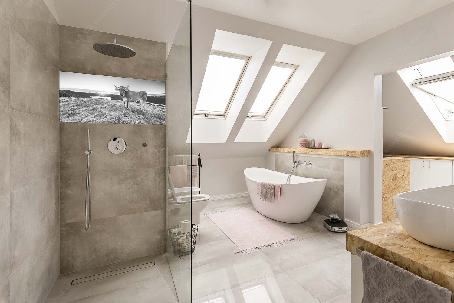 Neugier – Glasbild – Größe ca. 100x50cm, Seitenverhältnis 2:1 — Almvieh am Simetsberg Tiroler Grauvieh auf der Sommerweide am Simetsberg im Estergebirge - Neugier - Glasbild - Größe ca. 100x50cm, Seitenverhältnis 2:1 - Almvieh am Simetsberg - weitere Infos unter https://www.kriner-weiermann.de