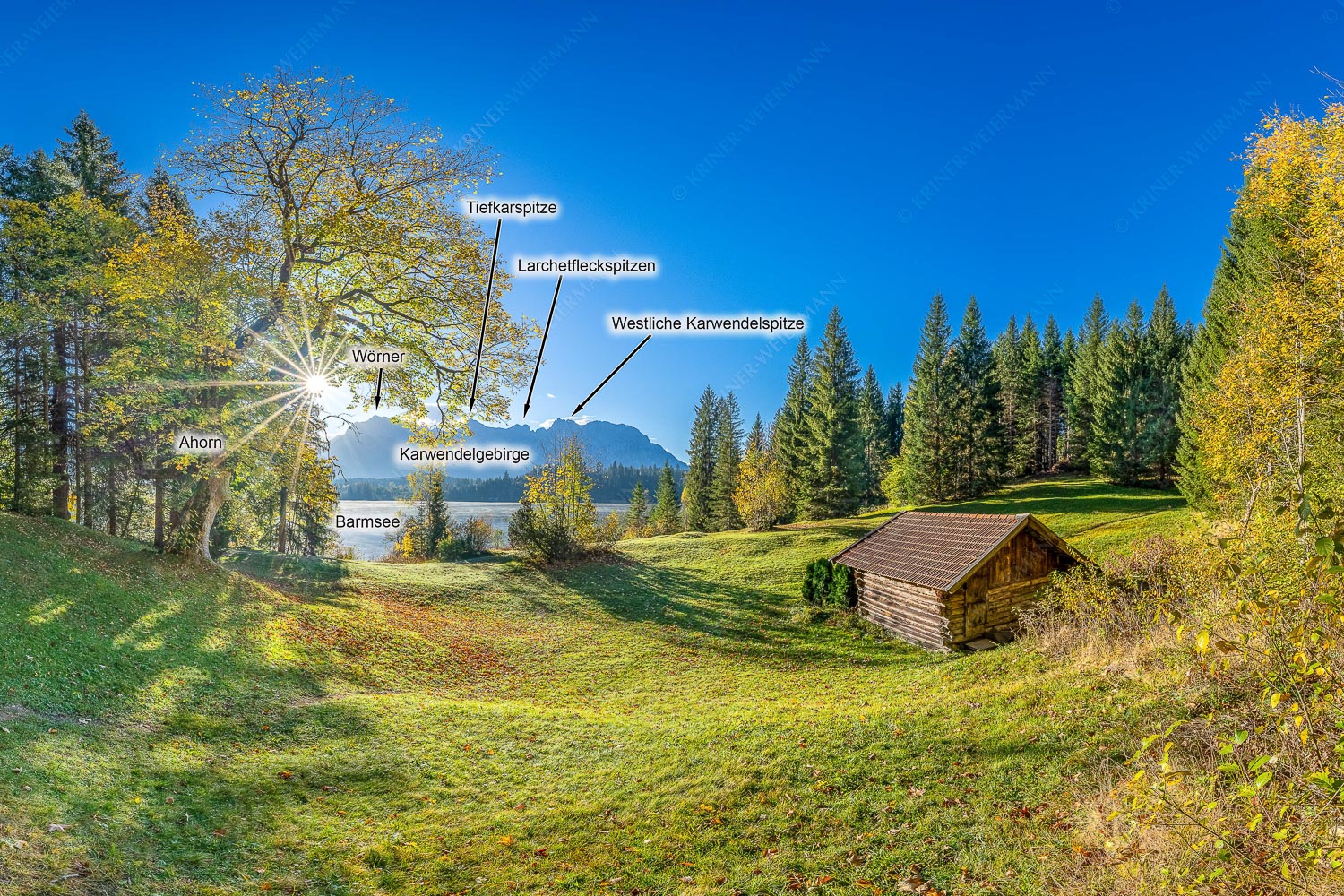 Schönste Plätze II — Blick über den Barmsee zum Karwendelgebirge - Schönste Plätze II -