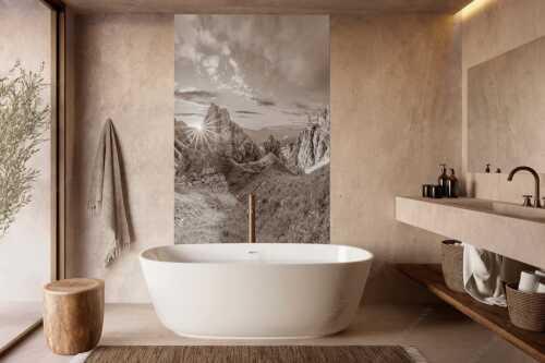 Letzte Sonnenstrahlen im Bereich der Schöttlkarspitze - Leuchttürme - Wandbild - Größe ca. 160x240cm, Seitenverhältnis 2:3 - Sonnenuntergang im Soierngebirge - weitere Infos unter https://www.kriner-weiermann.de