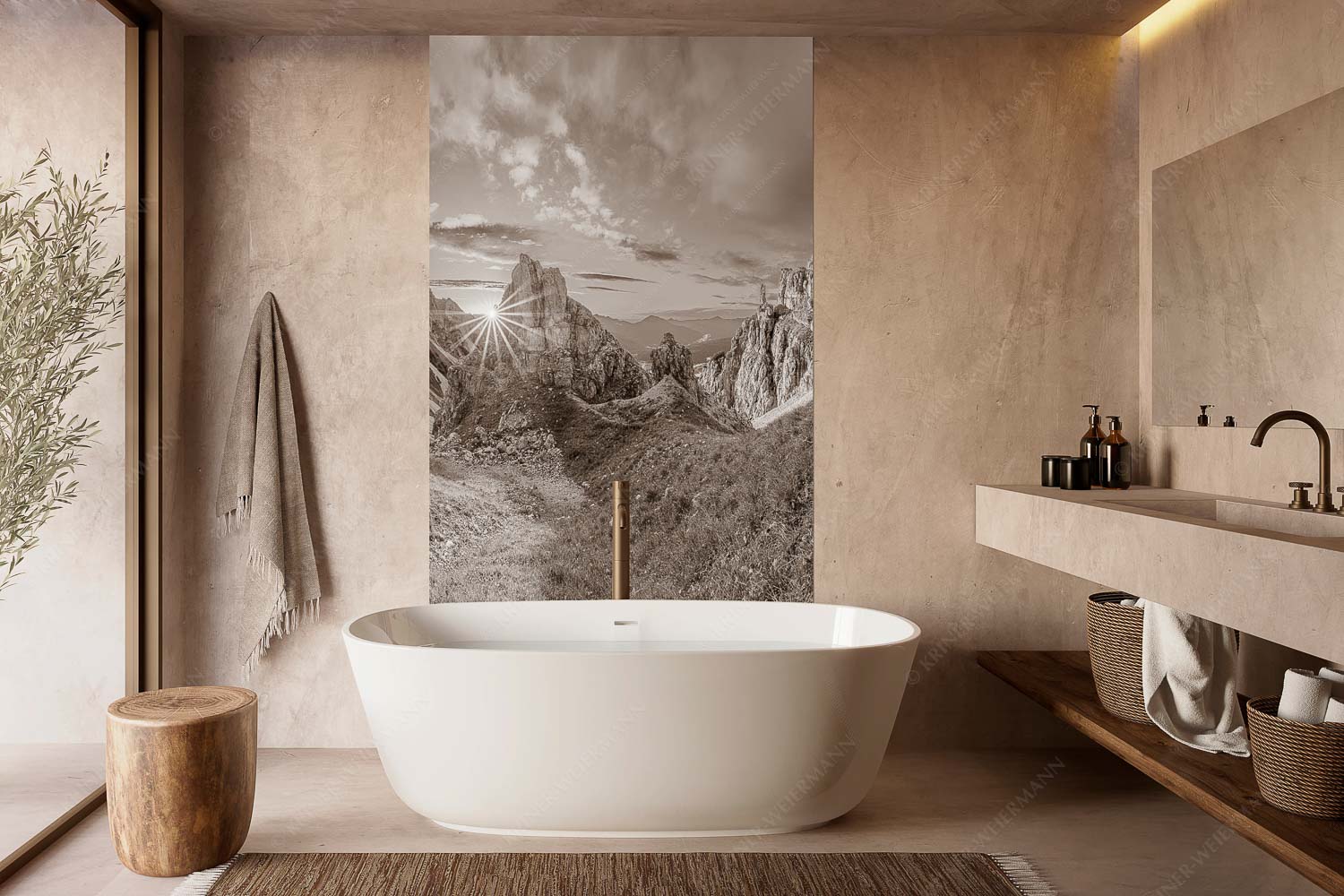 Letzte Sonnenstrahlen im Bereich der Schöttlkarspitze - Leuchttürme - Wandbild - Größe ca. 160x240cm, Seitenverhältnis 2:3 - Sonnenuntergang im Soierngebirge - weitere Infos unter https://www.kriner-weiermann.de