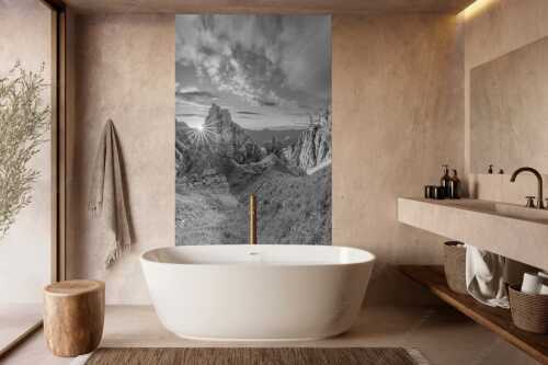 Letzte Sonnenstrahlen im Bereich der Schöttlkarspitze - Leuchttürme - Wandbild - Größe ca. 160x240cm, Seitenverhältnis 2:3 - Sonnenuntergang im Soierngebirge - weitere Infos unter https://www.kriner-weiermann.de