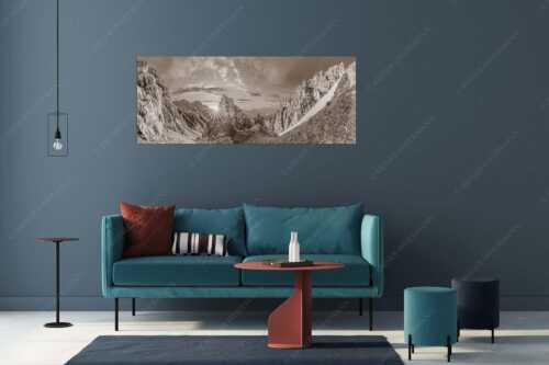 Letzte Sonnenstrahlen im Bereich der Schöttlkarspitze - Leuchttürme - Wandbild - Größe ca. 175x70cm, Seitenverhältnis 2,5:1 - Sonnenuntergang im Soierngebirge - weitere Infos unter https://www.kriner-weiermann.de
