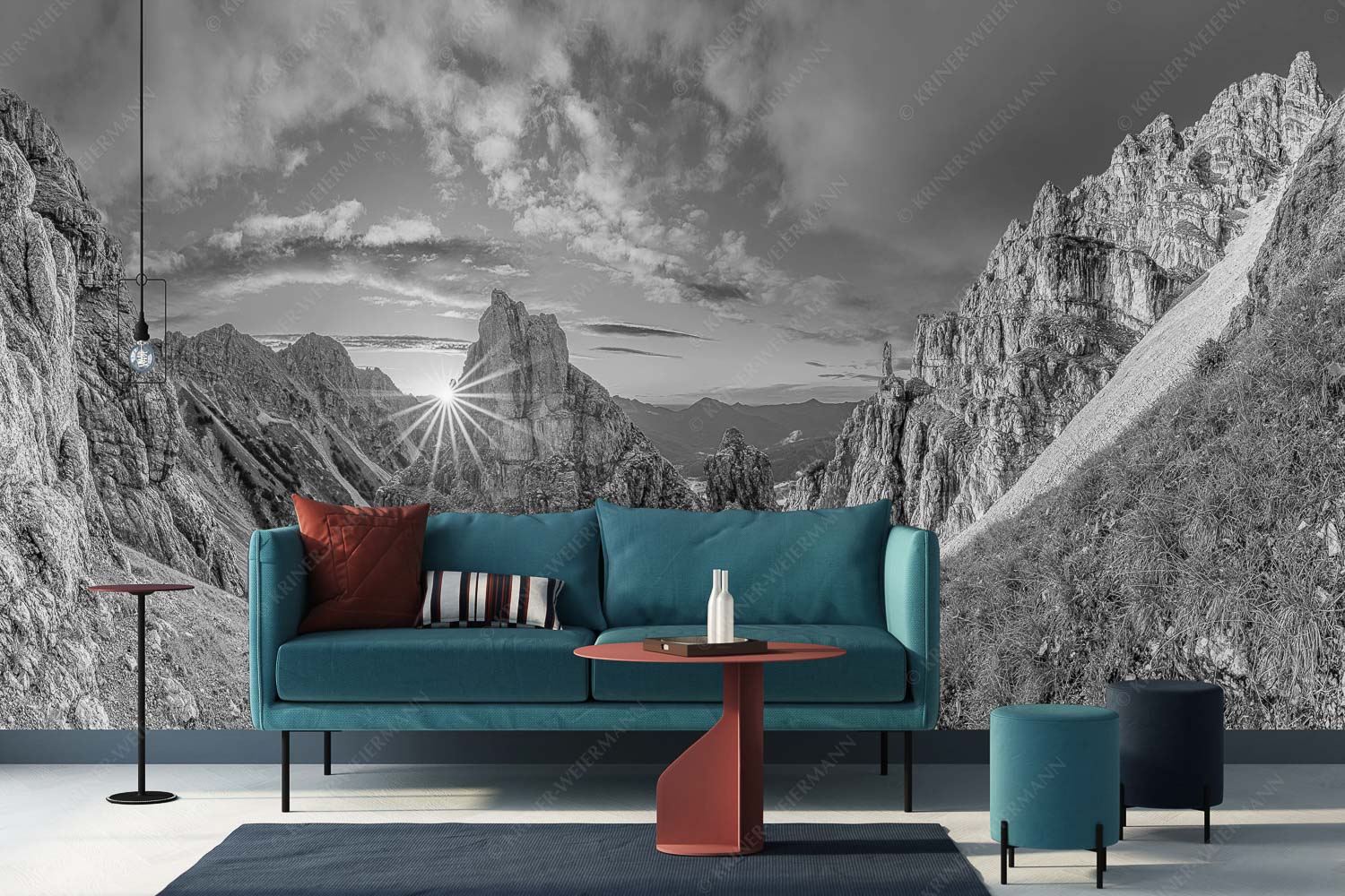 Leuchttürme – Fototapete – Größe ca. 400x200cm, Seitenverhältnis 2:1 — Sonnenuntergang im Soierngebirge Letzte Sonnenstrahlen im Bereich der Schöttlkarspitze - Leuchttürme - Fototapete - Größe ca. 400x200cm, Seitenverhältnis 2:1 - Sonnenuntergang im Soierngebirge - weitere Infos unter https://www.kriner-weiermann.de