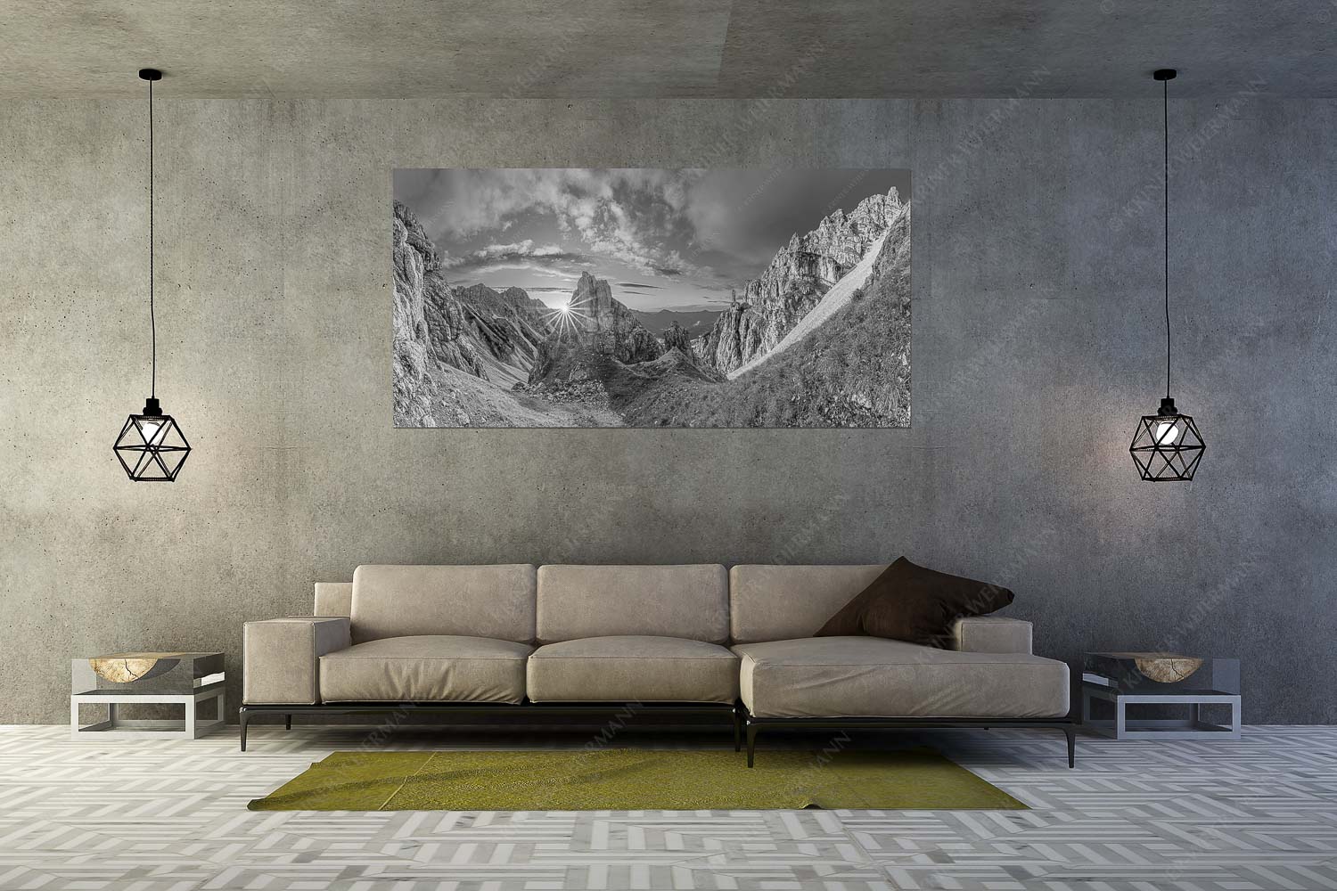 Leuchttürme – Wandbild – Größe ca. 200x100cm, Seitenverhältnis 2:1 — Sonnenuntergang im Soierngebirge Letzte Sonnenstrahlen im Bereich der Schöttlkarspitze - Leuchttürme - Wandbild - Größe ca. 200x100cm, Seitenverhältnis 2:1 - Sonnenuntergang im Soierngebirge - weitere Infos unter https://www.kriner-weiermann.de