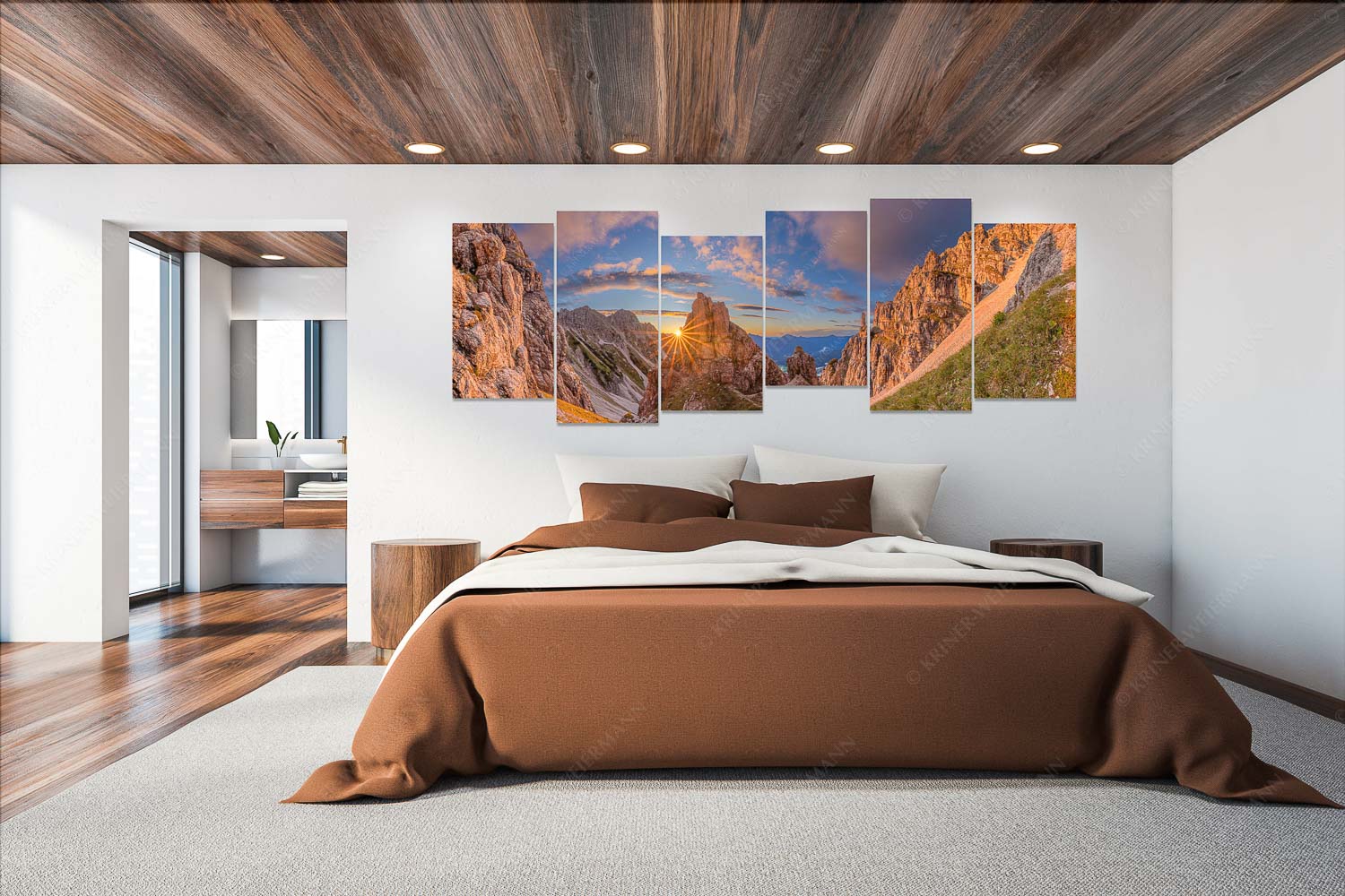 Leuchttürme – Wandbild – 6er Split, Größe ca. 280x112cm, Seitenverhältnis 2,5:1 — Sonnenuntergang im Soierngebirge Letzte Sonnenstrahlen im Bereich der Schöttlkarspitze - Leuchttürme - Wandbild - 6er Split, Größe ca. 280x112cm, Seitenverhältnis 2,5:1 - Sonnenuntergang im Soierngebirge - weitere Infos unter https://www.kriner-weiermann.de