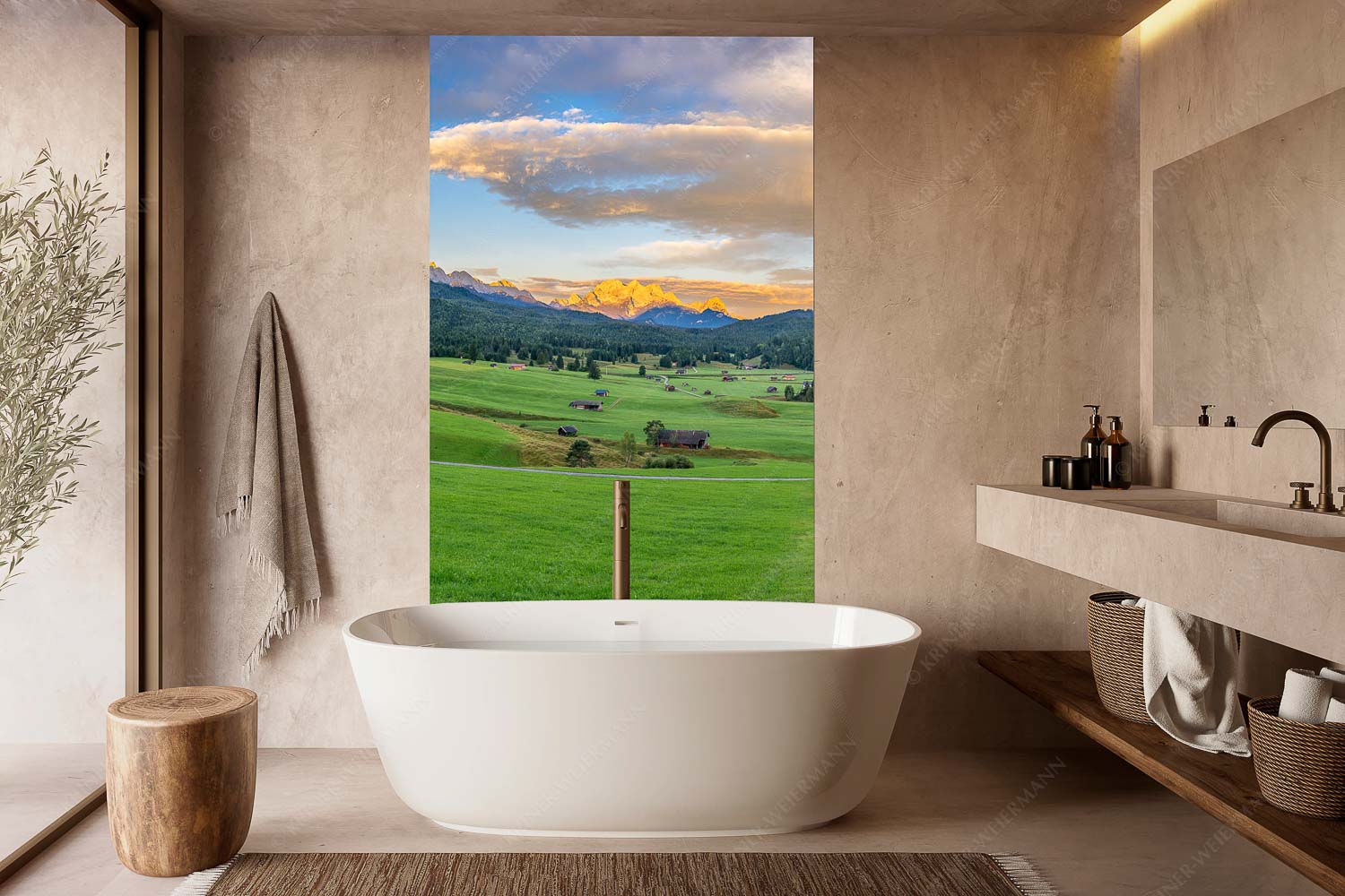 Wunderbares Werdenfels – Wandbild – Größe ca. 160x240cm, Seitenverhältnis 2:3 — Karwendel Wetterstein und Estergebirge Erstes Sonnenlicht am Zugspitzmassiv - Wunderbares Werdenfels - Wandbild - Größe ca. 160x240cm, Seitenverhältnis 2:3 - Karwendel Wetterstein und Estergebirge - weitere Infos unter https://www.kriner-weiermann.de