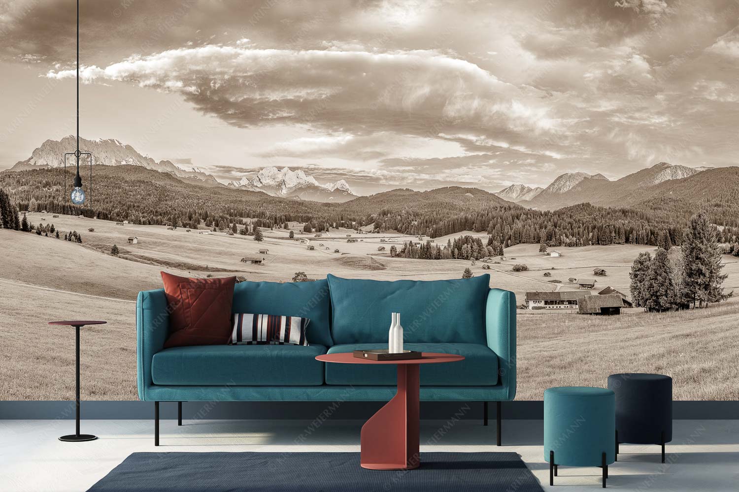 Wunderbares Werdenfels – Fototapete – Größe ca. 400x200cm, Seitenverhältnis 2:1 — Karwendel Wetterstein und Estergebirge Erstes Sonnenlicht am Zugspitzmassiv - Wunderbares Werdenfels - Fototapete - Größe ca. 400x200cm, Seitenverhältnis 2:1 - Karwendel Wetterstein und Estergebirge - weitere Infos unter https://www.kriner-weiermann.de