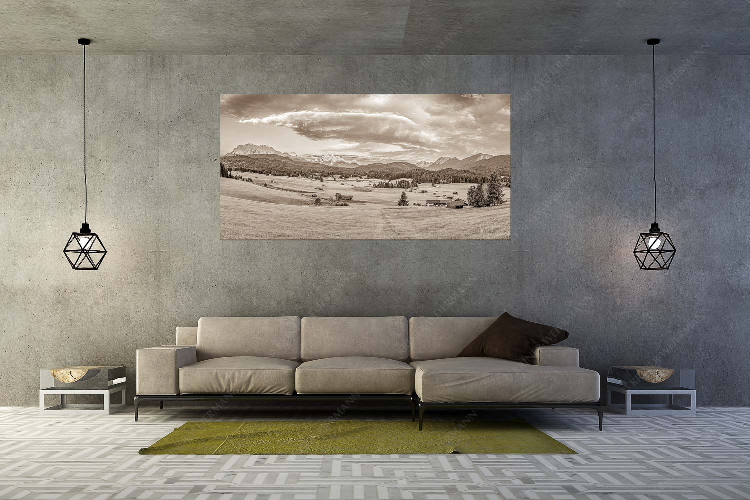 Wunderbares Werdenfels – Wandbild – Größe ca. 200x100cm, Seitenverhältnis 2:1 — Karwendel Wetterstein und Estergebirge Erstes Sonnenlicht am Zugspitzmassiv - Wunderbares Werdenfels - Wandbild - Größe ca. 200x100cm, Seitenverhältnis 2:1 - Karwendel Wetterstein und Estergebirge - weitere Infos unter https://www.kriner-weiermann.de