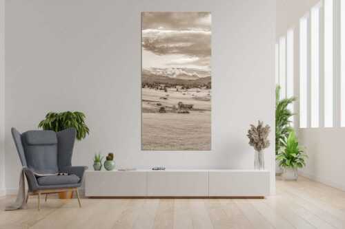 Erstes Sonnenlicht am Zugspitzmassiv - Wunderbares Werdenfels - Wandbild - Größe ca. 90x180cm, Seitenverhältnis 1:2 - Karwendel Wetterstein und Estergebirge - weitere Infos unter https://www.kriner-weiermann.de