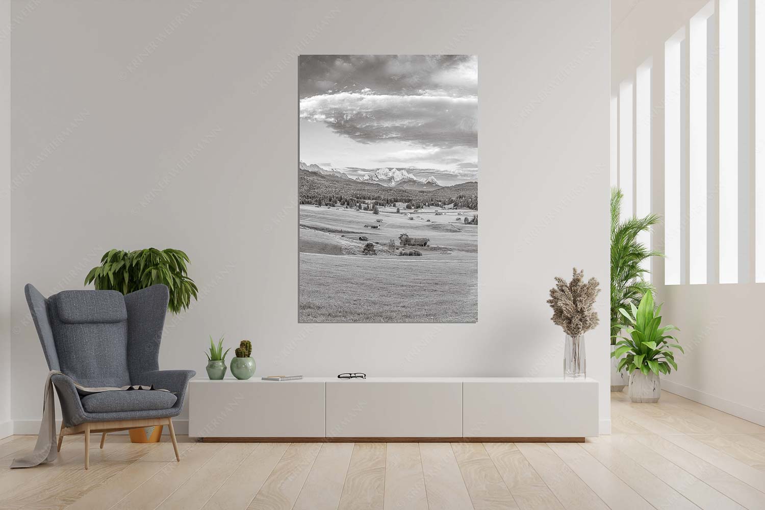 Wunderbares Werdenfels – Wandbild – Größe ca. 120x180cm, Seitenverhältnis 2:3 — Karwendel Wetterstein und Estergebirge Erstes Sonnenlicht am Zugspitzmassiv - Wunderbares Werdenfels - Wandbild - Größe ca. 120x180cm, Seitenverhältnis 2:3 - Karwendel Wetterstein und Estergebirge - weitere Infos unter https://www.kriner-weiermann.de