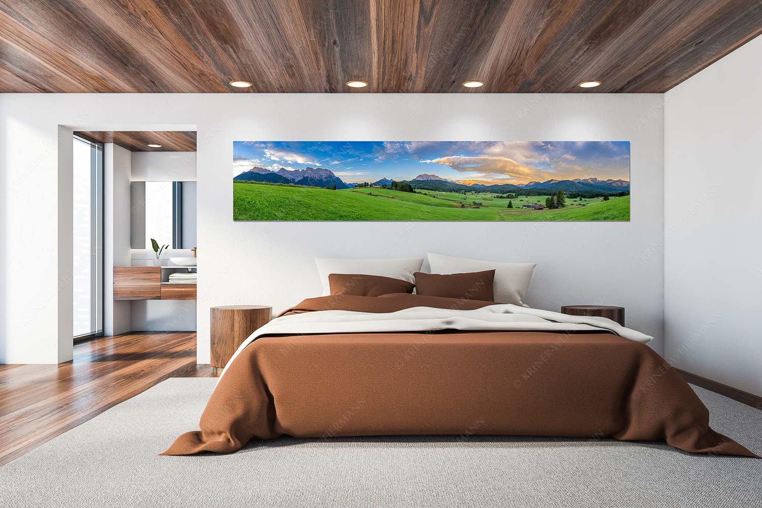 Wunderbares Werdenfels – Wandbild – Größe ca. 300x60cm, Seitenverhältnis 5:1 — Karwendel Wetterstein und Estergebirge Erstes Sonnenlicht am Zugspitzmassiv - Wunderbares Werdenfels - Wandbild - Größe ca. 300x60cm, Seitenverhältnis 5:1 - Karwendel Wetterstein und Estergebirge - weitere Infos unter https://www.kriner-weiermann.de
