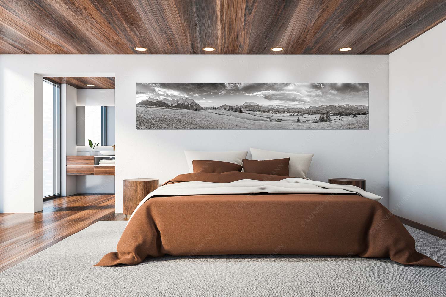 Wunderbares Werdenfels – Wandbild – Größe ca. 300x60cm, Seitenverhältnis 5:1 — Karwendel Wetterstein und Estergebirge Erstes Sonnenlicht am Zugspitzmassiv - Wunderbares Werdenfels - Wandbild - Größe ca. 300x60cm, Seitenverhältnis 5:1 - Karwendel Wetterstein und Estergebirge - weitere Infos unter https://www.kriner-weiermann.de