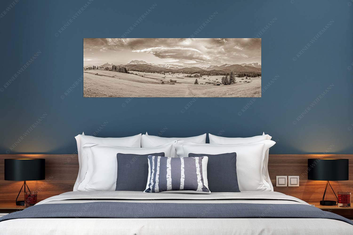 Wunderbares Werdenfels – Wandbild – Größe ca. 180x60cm, Seitenverhältnis 3:1 — Karwendel Wetterstein und Estergebirge Erstes Sonnenlicht am Zugspitzmassiv - Wunderbares Werdenfels - Wandbild - Größe ca. 180x60cm, Seitenverhältnis 3:1 - Karwendel Wetterstein und Estergebirge - weitere Infos unter https://www.kriner-weiermann.de