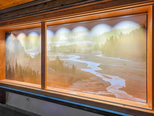 Textil im Alurahmen - Der Seele entlang - 276, 8x107cm