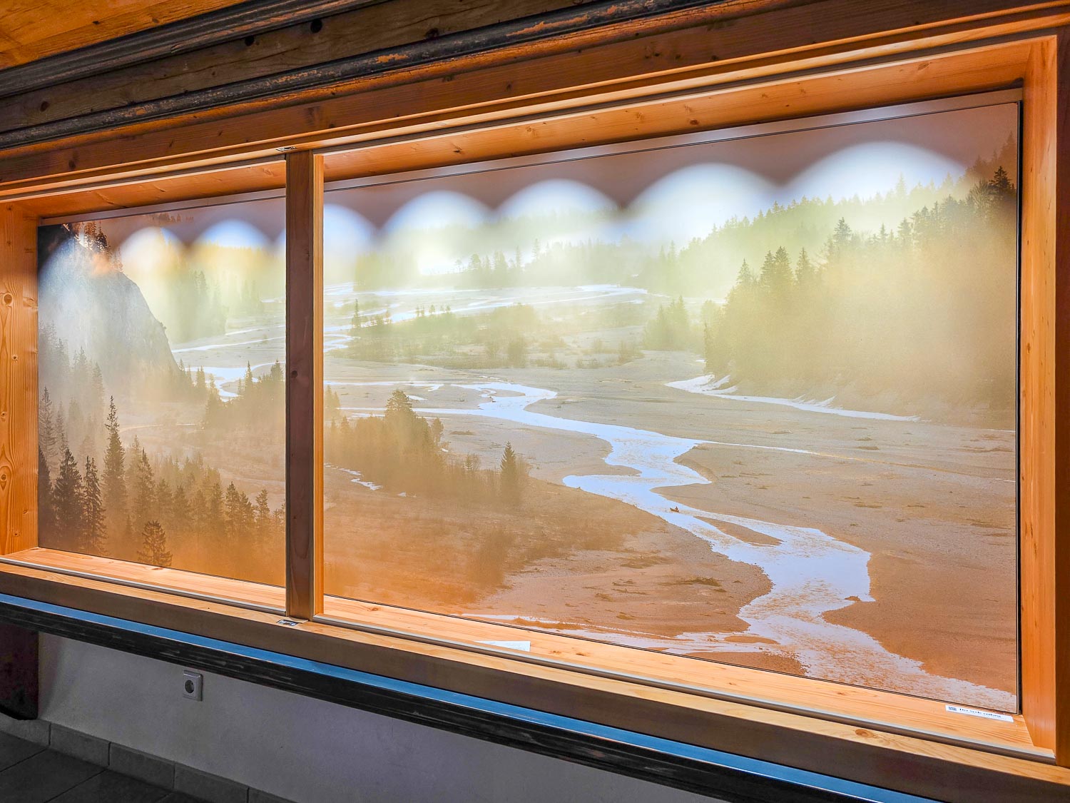 Textil im Alurahmen - Der Seele entlang - 276, 8x107cm