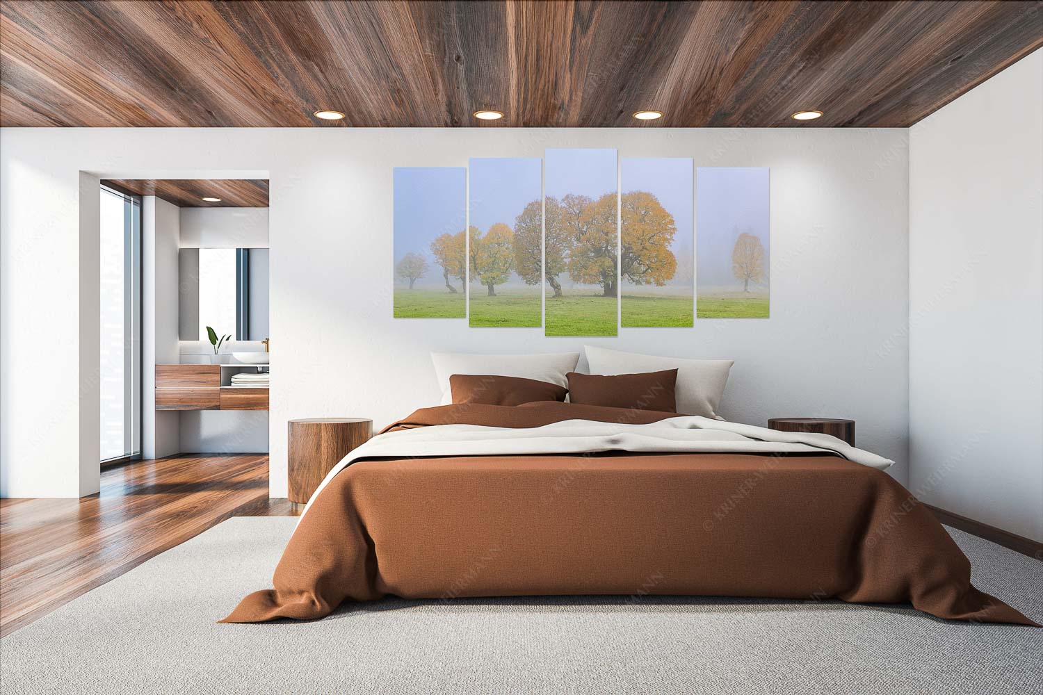 Individualität – Wandbild – 5er Split, Größe ca. 200x100cm, Seitenverhältnis 2:1 — Bergahorn im Karwendelgebirge Ein wunderschönes Ahorn-Ensemble im Rontal - Individualität - Wandbild - 5er Split, Größe ca. 200x100cm, Seitenverhältnis 2:1 - Bergahorn im Karwendelgebirge - weitere Infos unter https://www.kriner-weiermann.de