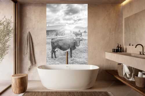 Malerische Almhütte bei Mittenwald mit Karwendel - Oimarisch VIII - Wandbild - Größe ca. 160x240cm, Seitenverhältnis 2:3 - Mittenwald Alm Buckelwiesen Karwendel - weitere Infos unter https://www.kriner-weiermann.de