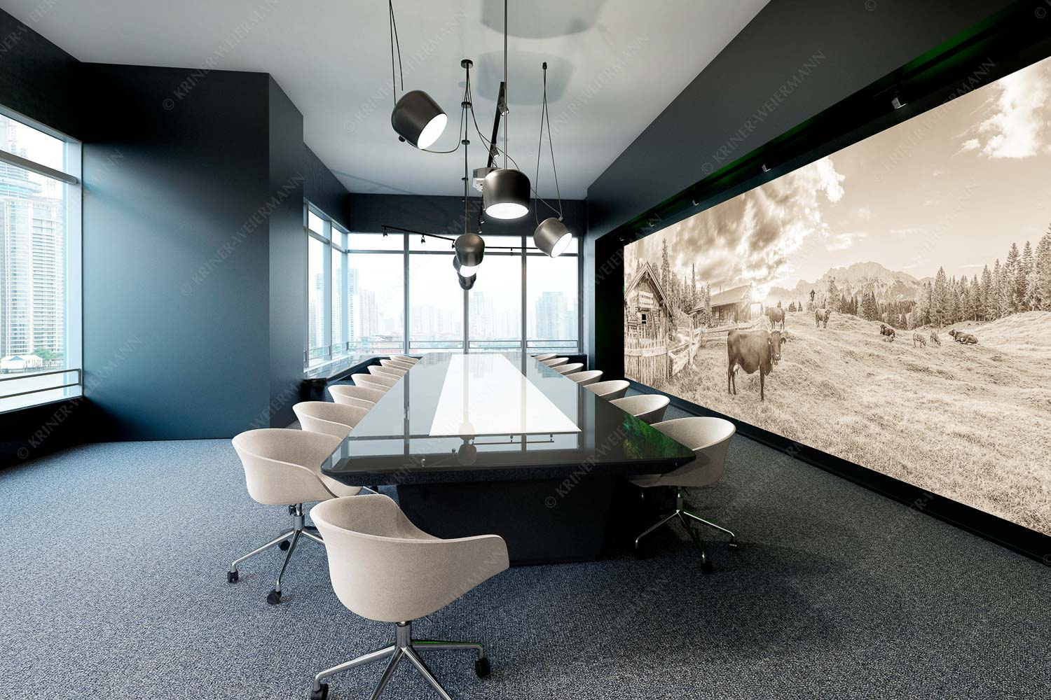 Oimarisch VIII – Akustikbild – Größe ca. 600x200cm, Seitenverhältnis 3:1 — Mittenwald Alm Buckelwiesen Karwendel Malerische Almhütte bei Mittenwald mit Karwendel - Oimarisch VIII - Akustikbild - Größe ca. 600x200cm, Seitenverhältnis 3:1 - Mittenwald Alm Buckelwiesen Karwendel - weitere Infos unter https://www.kriner-weiermann.de