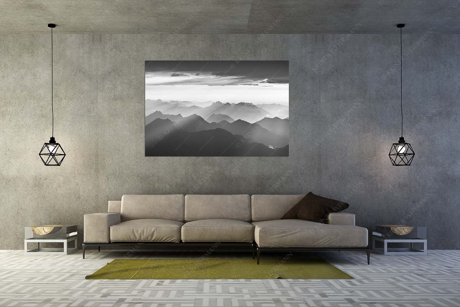 Shining – Wandbild – Größe ca. 180x120cm, Seitenverhältnis 3: — Silhouetten Abendstimmung auf der Zugspitze Blick von der Zugspitze über Thannheimer Berge in den Sonnenuntergang - Shining - Wandbild - Größe ca. 180x120cm, Seitenverhältnis 3: - Silhouetten Abendstimmung auf der Zugspitze - weitere Infos unter https://www.kriner-weiermann.de