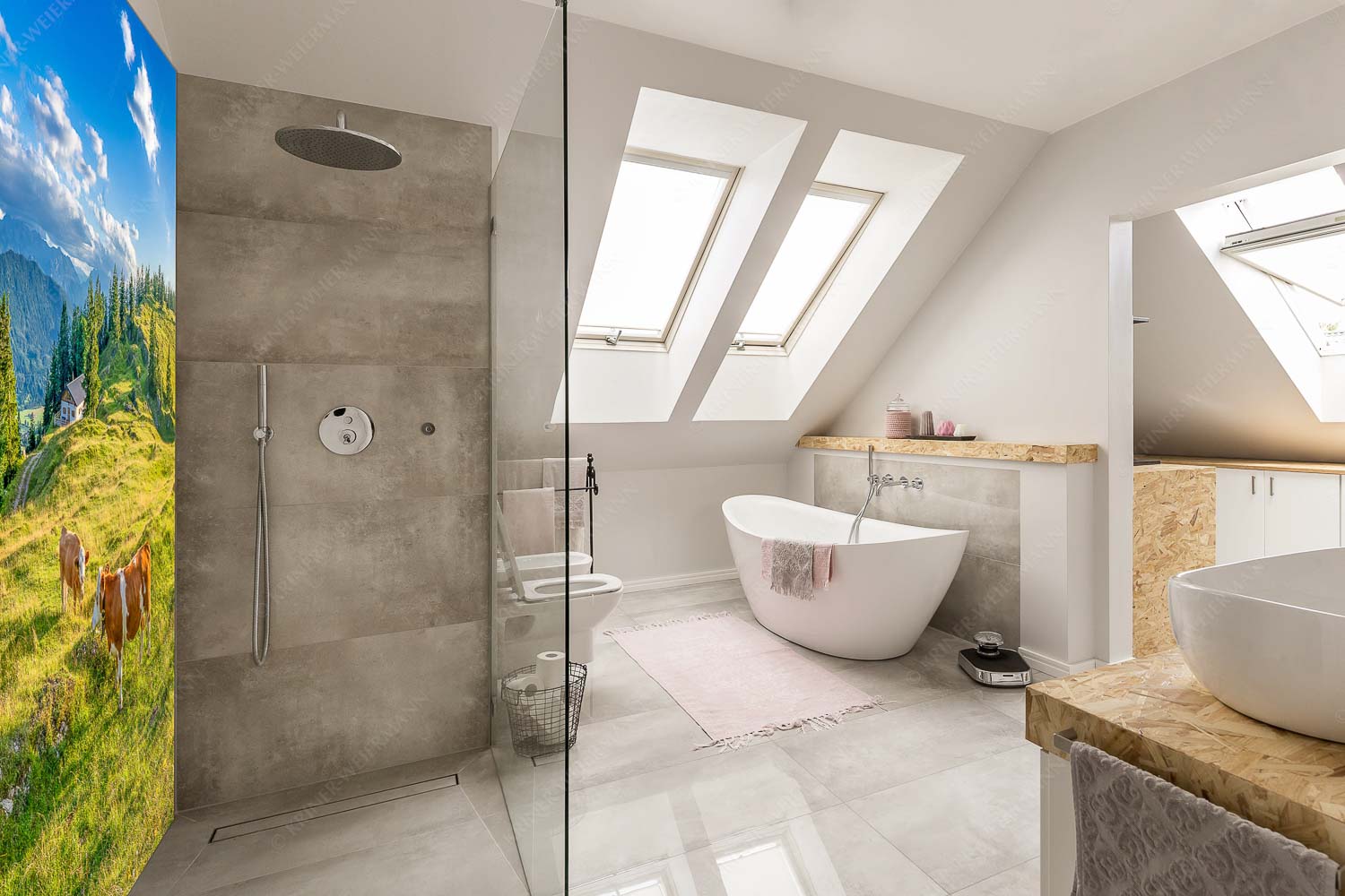 Almabend – LED-Leuchtbild – Größe ca. 150x225cm, Seitenverhältnis 2:3 — Almweide Jachenau Junge Kälber auf einer Alm bei Jachenau - Almabend - LED-Leuchtbild - Größe ca. 150x225cm, Seitenverhältnis 2:3 - Almweide Jachenau - weitere Infos unter https://www.kriner-weiermann.de