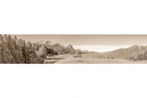 Wiesen bei Wamberg mit Blick zum Zugspitzmassiv - Herbstanfang - Seitenverhältnis 5:1 - Alpspitze Zugspitze Waxenstein - weitere Infos unter https://www.kriner-weiermann.de