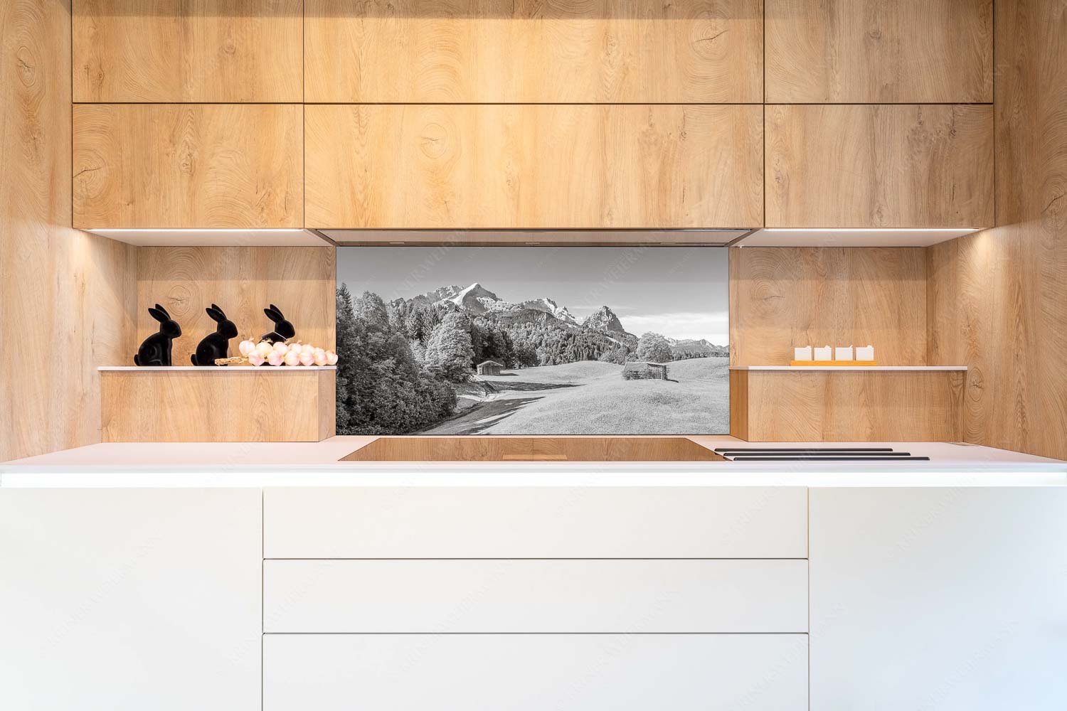 Herbstanfang – Küchenrückwand – Größe ca. 120x60cm, Seitenverhältnis 2:1 — Alpspitze Zugspitze Waxenstein Wiesen bei Wamberg mit Blick zum Zugspitzmassiv - Herbstanfang - Küchenrückwand - Größe ca. 120x60cm, Seitenverhältnis 2:1 - Alpspitze Zugspitze Waxenstein - weitere Infos unter https://www.kriner-weiermann.de