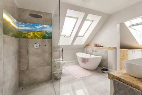 Sonnenaufgang über Benediktenwand mit Jachenau und Walchensee - Licht über dem Land - LED-Leuchtbild - 2-Teilig, Größe ca. 240x60cm, Seitenverhältnis 4:1 - Hirschhörnlkopf Pfundalm Benediktenwand - weitere Infos unter https://www.kriner-weiermann.de