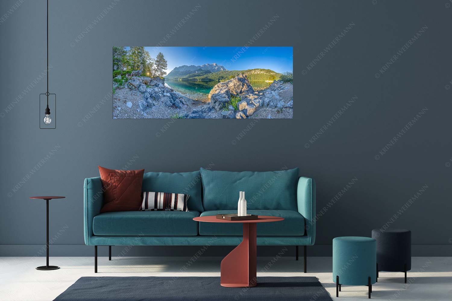 Ruhe vor dem Sturm – Wandbild – Größe ca. 175x70cm, Seitenverhältnis 2,5:1 — Eibsee Zugspitze Wetterstein Blick über den Eibsee zur Zugspitze - Ruhe vor dem Sturm - Wandbild - Größe ca. 175x70cm, Seitenverhältnis 2,5:1 - Eibsee Zugspitze Wetterstein - weitere Infos unter https://www.kriner-weiermann.de