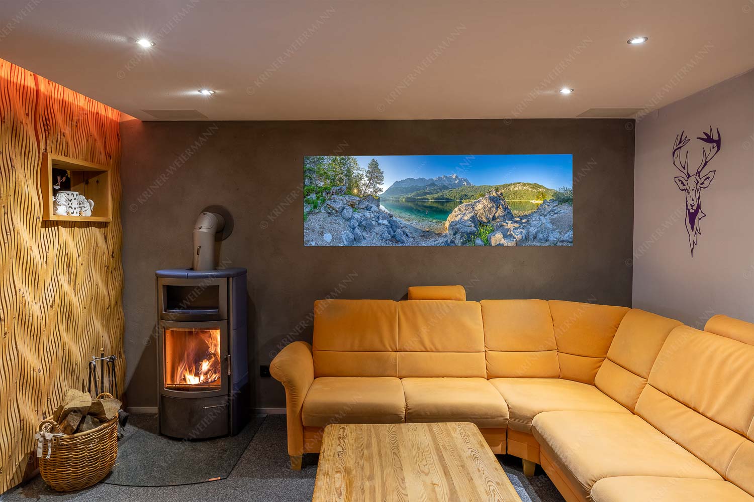 Ruhe vor dem Sturm – Wandbild – Größe ca. 180x60cm, Seitenverhältnis 3:1 — Eibsee Zugspitze Wetterstein Blick über den Eibsee zur Zugspitze - Ruhe vor dem Sturm - Wandbild - Größe ca. 180x60cm, Seitenverhältnis 3:1 - Eibsee Zugspitze Wetterstein - weitere Infos unter https://www.kriner-weiermann.de