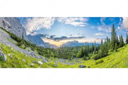 Blick zum Sonnenuntergang an der Reißenden Lahnspitze - Schea - Seitenverhältnis 2,5:1 - Karwendel Soiern - weitere Infos unter https://www.kriner-weiermann.de