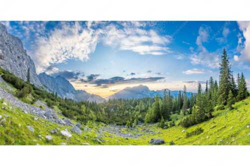 Blick zum Sonnenuntergang an der Reißenden Lahnspitze - Schea - Seitenverhältnis 2:1 - Karwendel Soiern - weitere Infos unter https://www.kriner-weiermann.de
