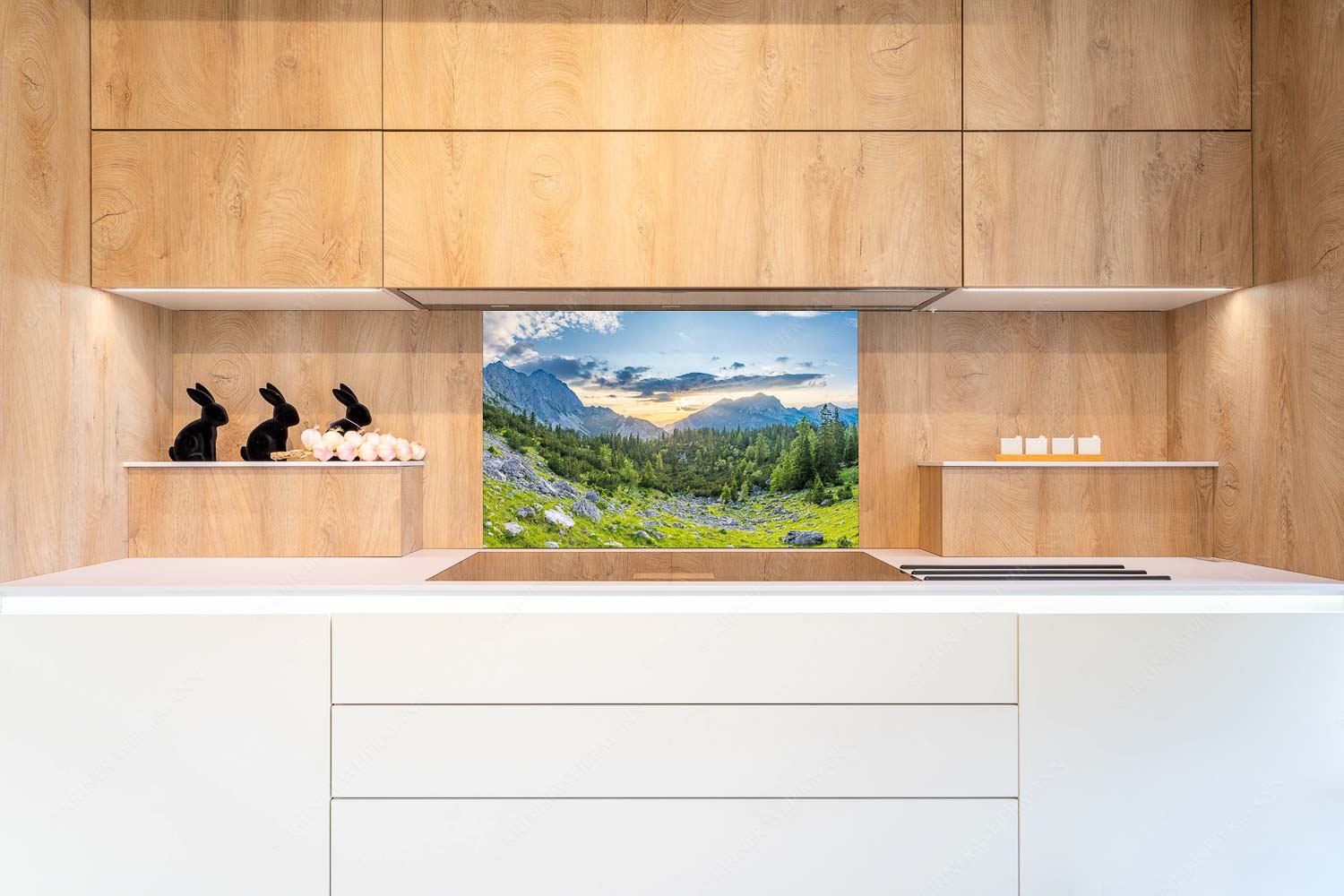 Schea – Küchenspiegel – Größe ca. 90x60cm, Seitenverhältnis 3:2 — Karwendel Soiern Blick zum Sonnenuntergang an der Reißenden Lahnspitze - Schea - Küchenspiegel - Größe ca. 90x60cm, Seitenverhältnis 3:2 - Karwendel Soiern - weitere Infos unter https://www.kriner-weiermann.de