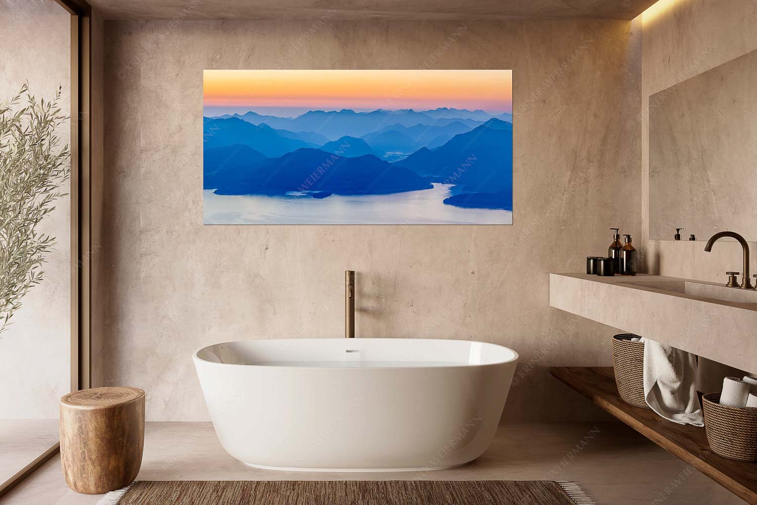 Walchenseesilhouetten – Wandbild – Größe ca. 180x90cm, Seitenverhältnis 2:1 — Walchensee Jachenau Benediktenwand Blick über den Walchensee zur Benediktenwand und der Jachenau - Walchenseesilhouetten - Wandbild - Größe ca. 180x90cm, Seitenverhältnis 2:1 - Walchensee Jachenau Benediktenwand - weitere Infos unter https://www.kriner-weiermann.de