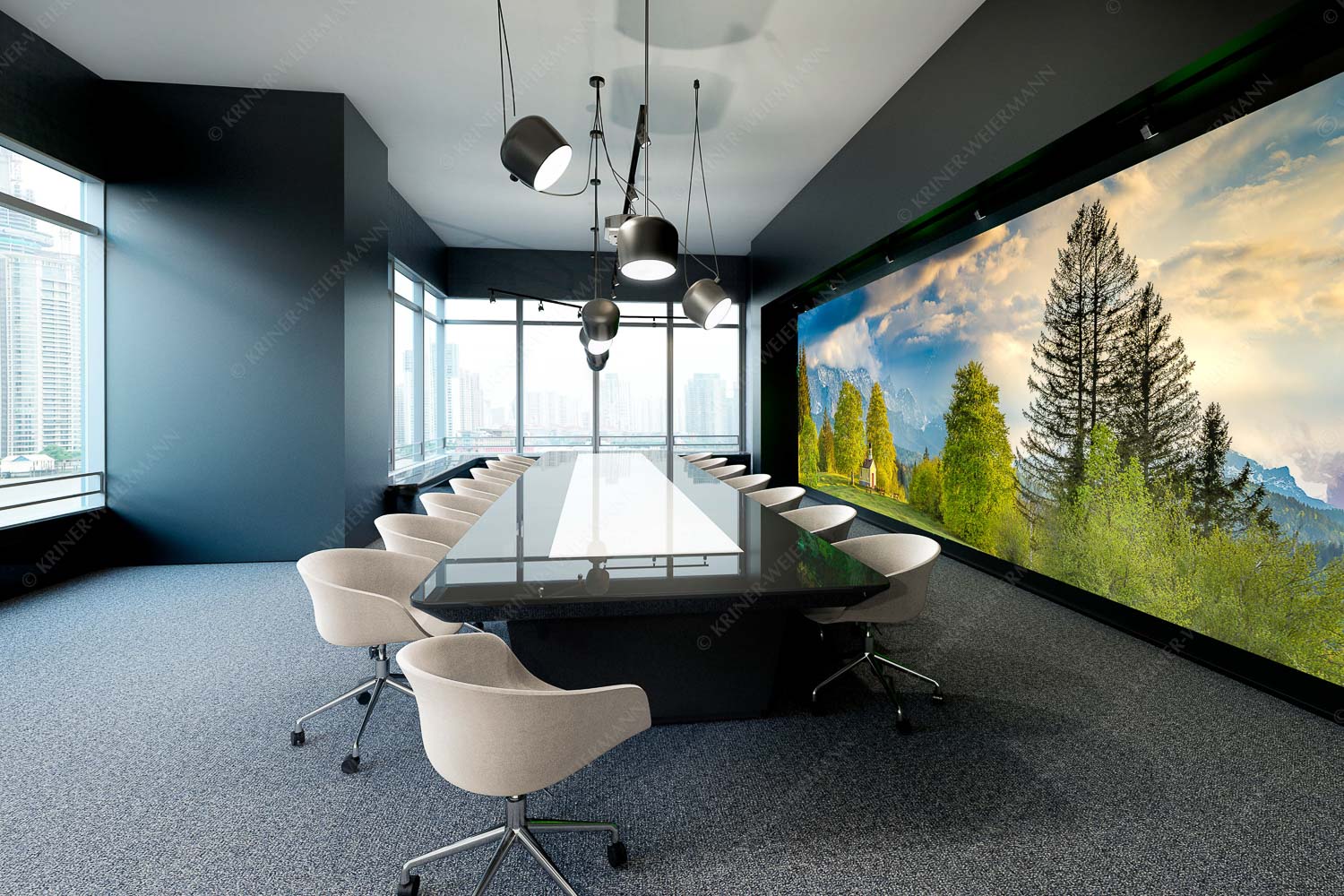 Wettersteinandacht – Akustikbild – Größe ca. 600x200cm, Seitenverhältnis 3:1 — Kapelle Maria Rast Krün Blick über die Buickelwiesen und der Kapelle Maria Rast in Krün zum Wettersteingebirge - Wettersteinandacht - Akustikbild - Größe ca. 600x200cm, Seitenverhältnis 3:1 - Kapelle Maria Rast Krün - weitere Infos unter https://www.kriner-weiermann.de