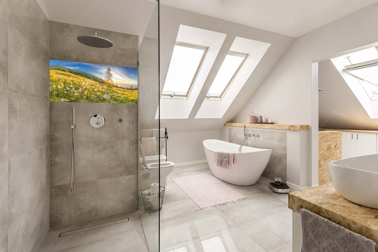 Wollgras im Morgenlicht – Glasbild – Größe ca. 100x50cm, Seitenverhältnis 2:1 — Estergebirge Walchensee Almwiese am Simetsberg mit Walchensee - Wollgras im Morgenlicht - Glasbild - Größe ca. 100x50cm, Seitenverhältnis 2:1 - Estergebirge Walchensee - weitere Infos unter https://www.kriner-weiermann.de